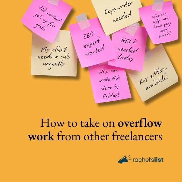 How to take on overflow work from other freelancers