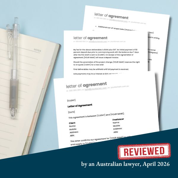 letter of agreement contract template on Rachel's List