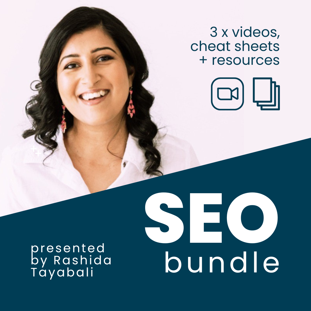 Rashida Tayabali's SEO masterclass bundle for Rachel's List